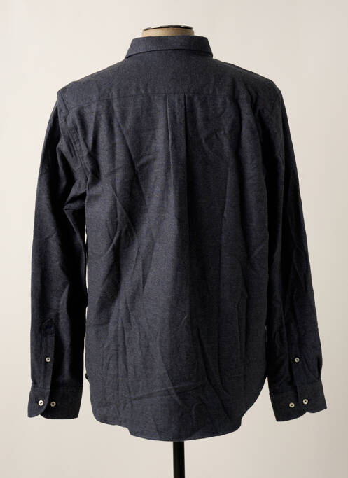 Chemise manches longues bleu VICOMTEA pour homme