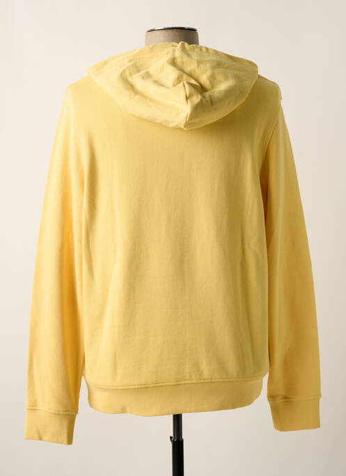 Sweat-shirt à capuche jaune VICOMTEA pour homme