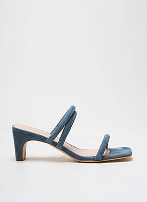 Mules/sabots semelle extérieure cuir talon de 4 à 6cm bleu MI/MAI femme