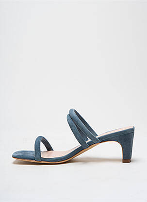 Mules/sabots semelle extérieure cuir talon de 4 à 6cm bleu MI/MAI femme