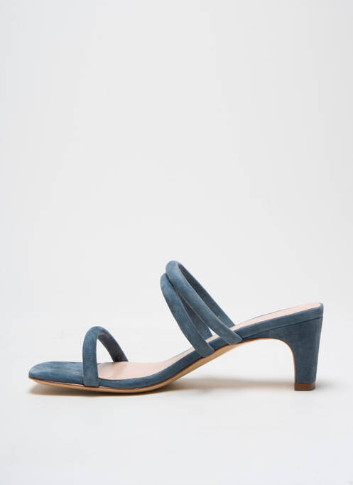 Mules/sabots type de semelle amortissante talon de 4 à 6cm bleu MI/MAI femme
