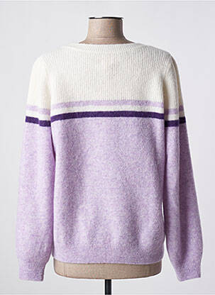 Pull stretch manches longues violet DES PETITS HAUTS femme