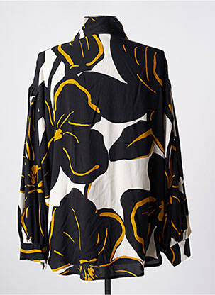 Blouse imprimé fantaisie manches longues noir VIRGINIE DARLING femme