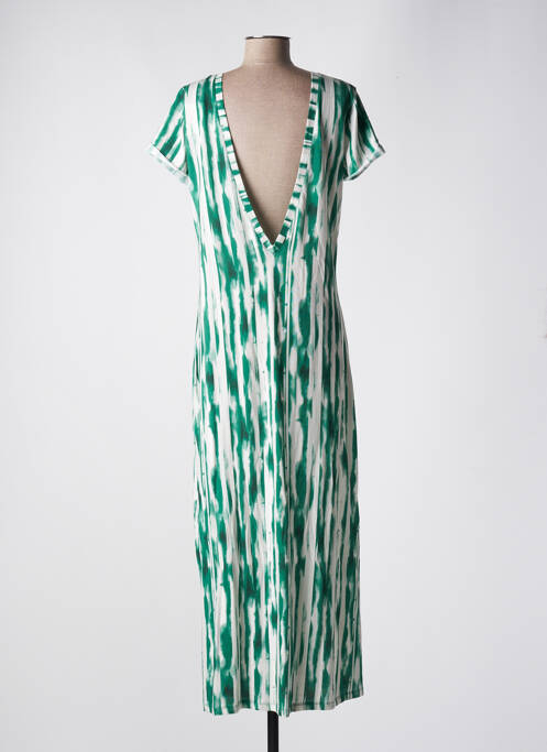 Robe longue vert MAJESTIC FILATURES pour femme