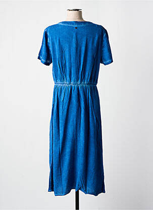 Robe mi-longue manches courtes manches courtes bleu SHEEGO femme