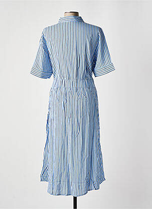 Robe mi-longue manches courtes manches courtes bleu SHEEGO femme