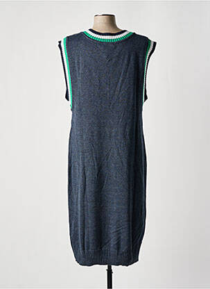 Robe pull resserrée sur le bas manches courtes bleu SHEEGO femme