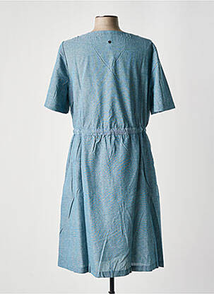 Robe mi-longue manches courtes manches courtes bleu SHEEGO femme