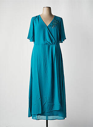 Robe longue manches courtes manches courtes vert SHEEGO femme