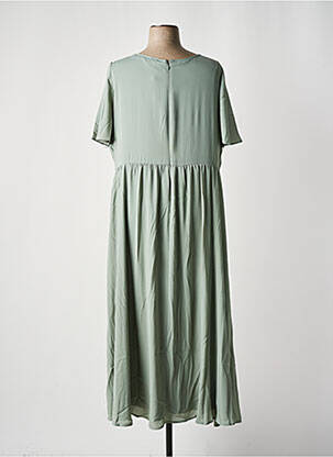 Robe longue manches courtes manches courtes vert SHEEGO femme