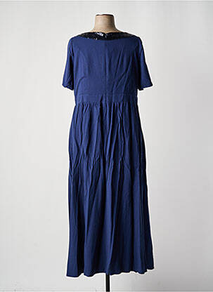 Robe longue manches courtes manches courtes bleu SHEEGO femme