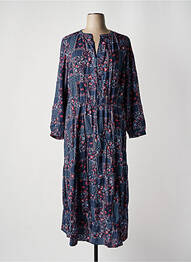 Robe longue manches longues manches longues bleu SHEEGO femme