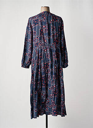 Robe longue manches longues manches longues bleu SHEEGO femme