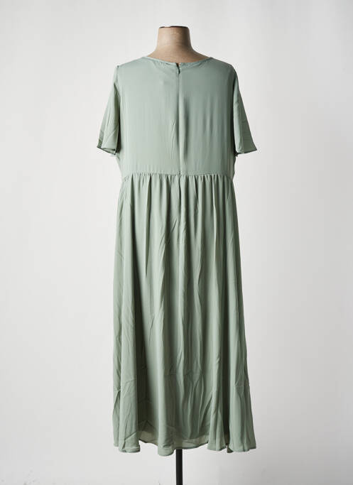 Robe longue manches courtes manches courtes vert SHEEGO femme