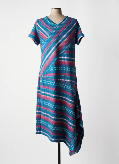 Robe mi-longue bleu SHEEGO pour femme