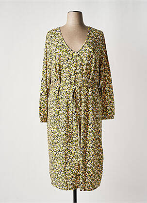 Robe longue manches longues manches longues vert SHEEGO femme
