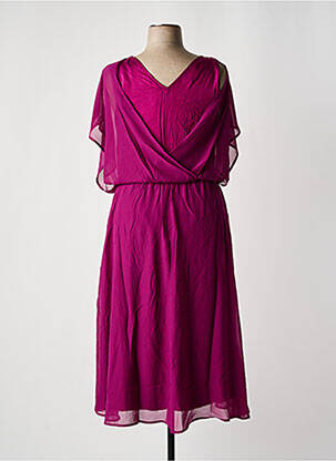 Robe longue manches courtes manches courtes violet SHEEGO femme