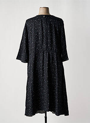 Robe mi-longue manches 3/4 manches 3/4 noir SHEEGO femme