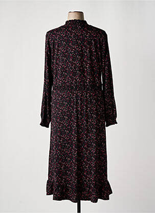 Robe mi-longue manches longues manches longues noir SHEEGO femme