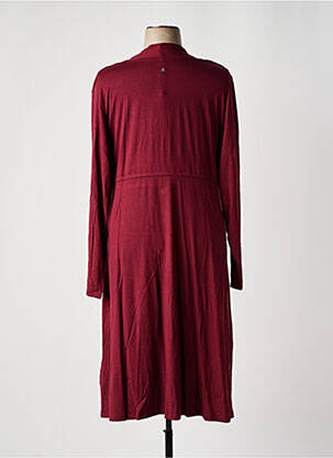 Robe mi-longue manches longues manches longues rouge SHEEGO femme