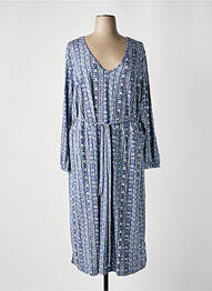 Robe longue manches longues manches longues bleu SHEEGO femme