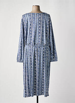 Robe longue manches longues manches longues bleu SHEEGO femme