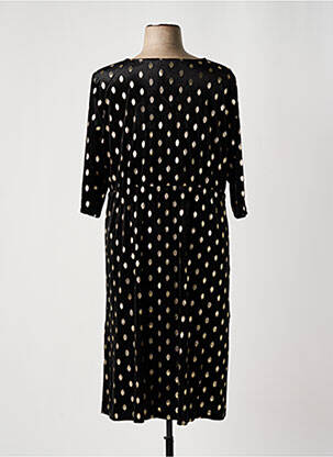 Robe mi-longue manches 3/4 manches 3/4 noir SHEEGO femme