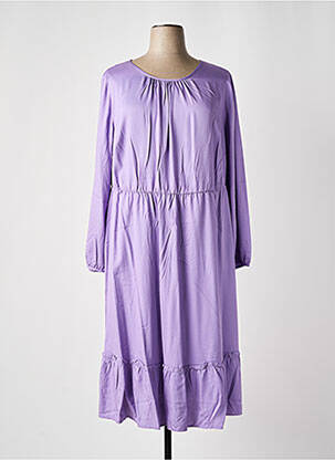 Robe longue manches longues manches longues violet SHEEGO femme