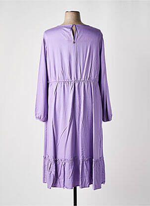 Robe longue manches longues manches longues violet SHEEGO femme