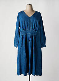 Robe longue manches longues manches longues bleu SHEEGO femme