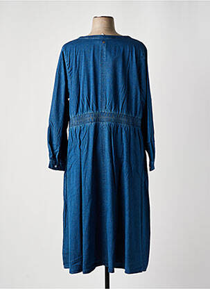 Robe longue manches longues manches longues bleu SHEEGO femme
