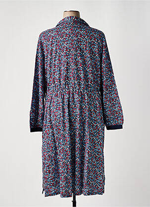 Robe mi-longue manches longues manches longues bleu SHEEGO femme