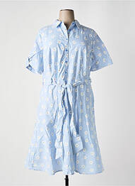 Robe mi-longue manches courtes manches courtes bleu SHEEGO femme
