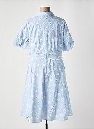 Robe mi-longue manches courtes manches courtes bleu SHEEGO femme