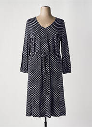 Robe mi-longue manches longues manches longues bleu SHEEGO femme