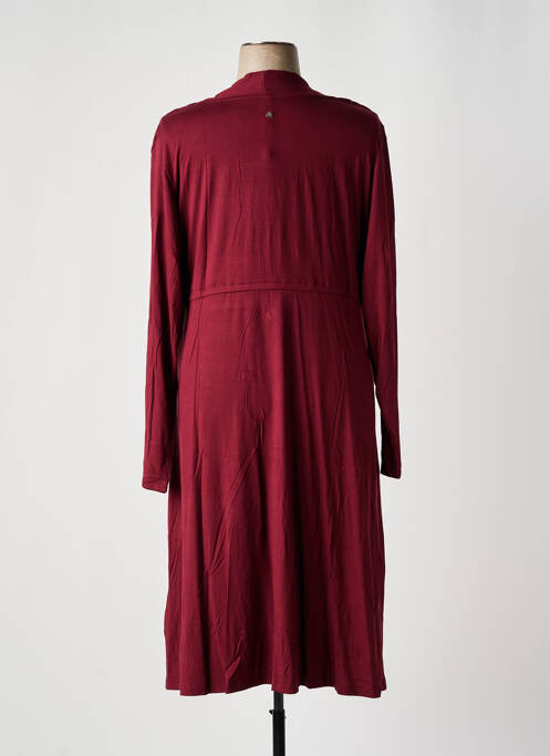 Robe mi-longue manches longues manches longues rouge SHEEGO femme