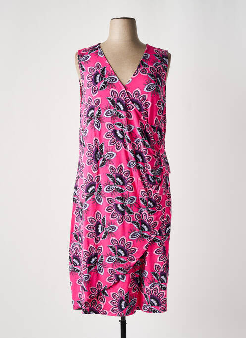 Robe mi-longue rose SHEEGO femme