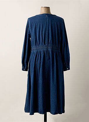 Robe longue manches longues manches longues bleu SHEEGO femme