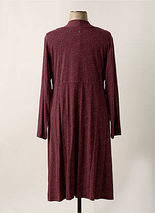 Robe mi-longue manches longues manches longues rouge SHEEGO femme
