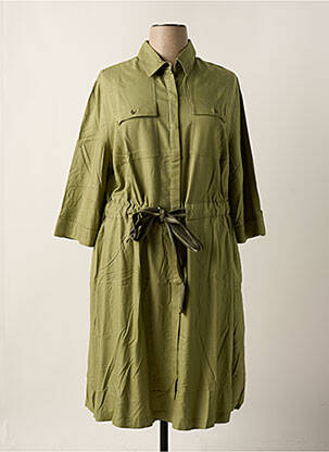 Robe mi-longue manches 3/4 manches 3/4 vert SHEEGO femme