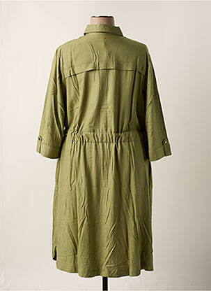 Robe mi-longue manches 3/4 manches 3/4 vert SHEEGO femme