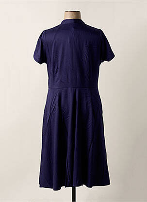 Robe mi-longue manches courtes manches courtes bleu SHEEGO femme