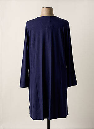 Robe mi-longue manches longues manches longues bleu SHEEGO femme