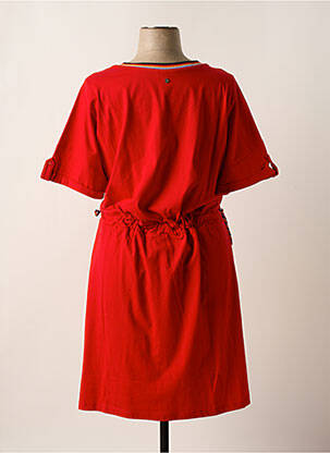 Robe mi-longue manches courtes manches courtes rouge SHEEGO femme