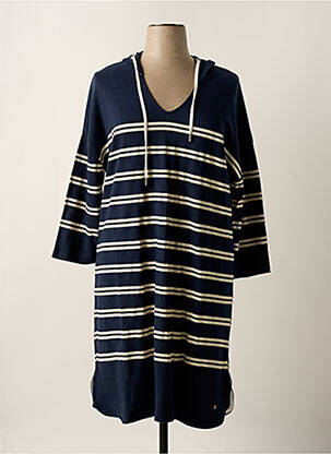 Robe mi-longue manches 3/4 manches 3/4 bleu SHEEGO femme