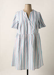 Robe mi-longue manches courtes manches courtes bleu SHEEGO femme