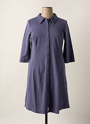 Robe mi-longue manches 3/4 manches 3/4 bleu SHEEGO femme