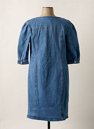 Robe mi-longue manches courtes manches courtes bleu SHEEGO femme