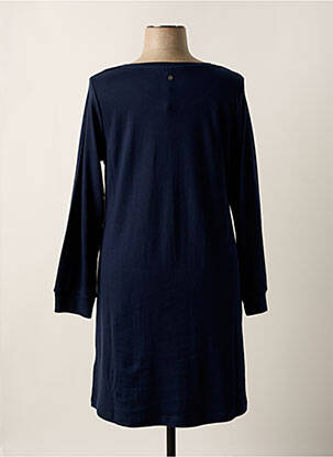 Robe mi-longue manches longues manches longues bleu SHEEGO femme