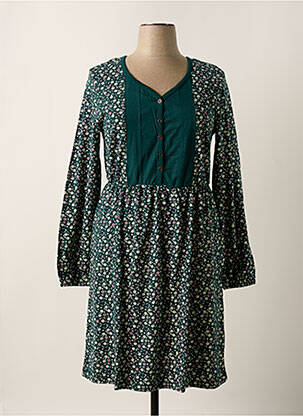 Robe mi-longue manches longues manches longues vert SHEEGO femme